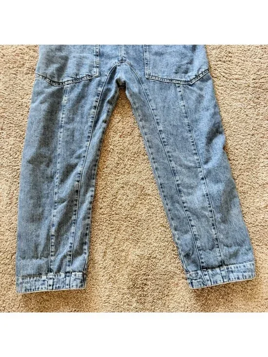 Free People We The Free High Roller Sapphire Blue Sz SMALL Free People Overalls - Picture 6 of 13